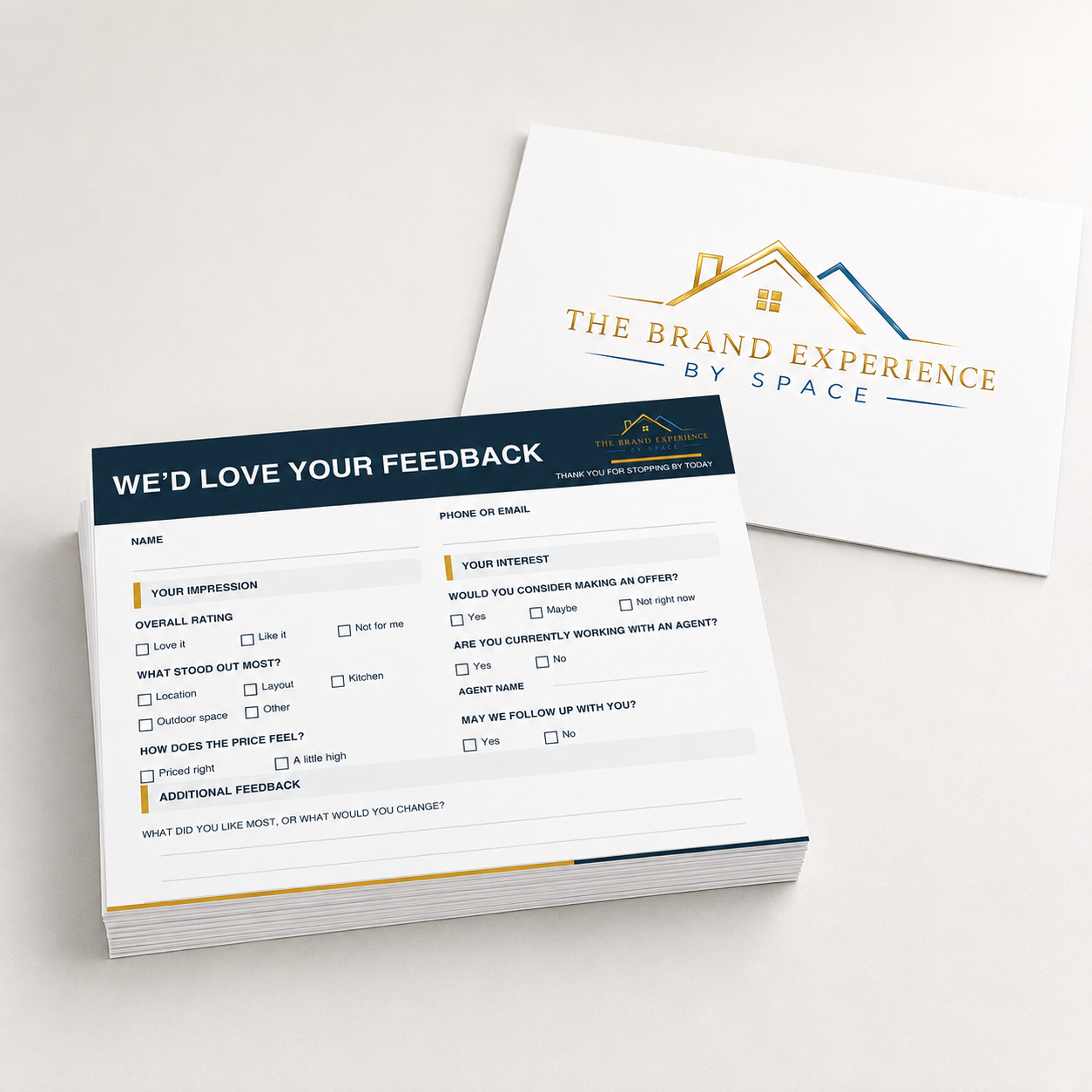 Open House Feedback Cards