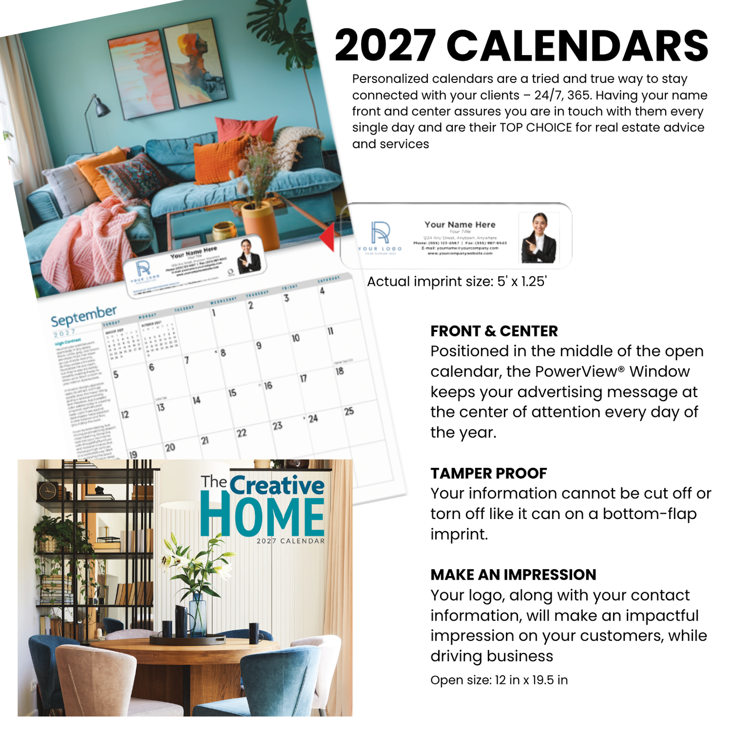 Personalized 2027 Wall Calendars (Deadline to order by 9/20/26)