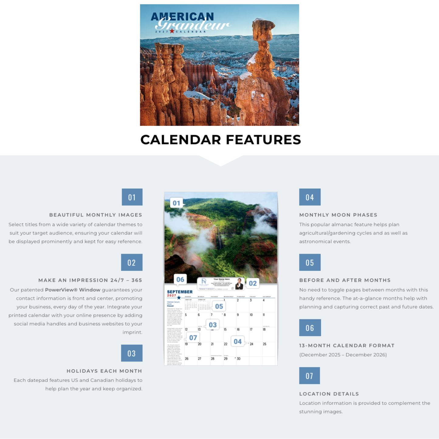 Personalized 2027 Wall Calendars (Deadline to order by 9/20/26)